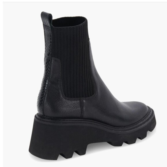 NEW Dolce Vita Hoven H2O Boots. Black Leather. Platform. Waterproof. 7. - Picture 13 of 16